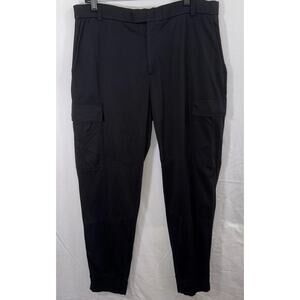 Ralph Lauren Purple Label Black Cargo Button Zip Drawstring Preppy Joggers Sz 36